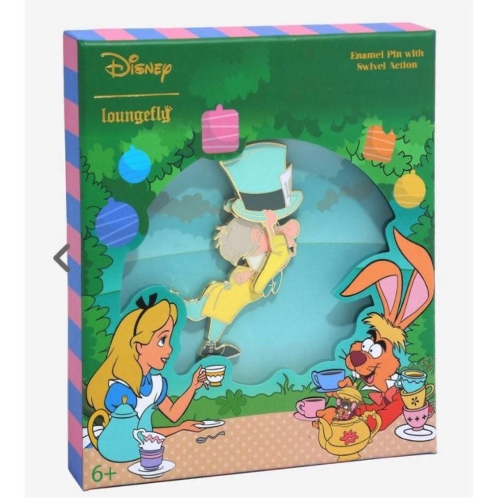 Loungefly Disney Alice in Wonderland Mad Hatter with Cake Limited Edition Enamel